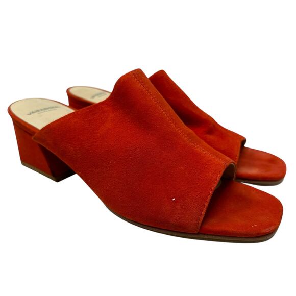Vagabond Elena Mule Slide Sandals Heels Tangerine Orange Red Size 40 US 10 - Picture 1 of 14